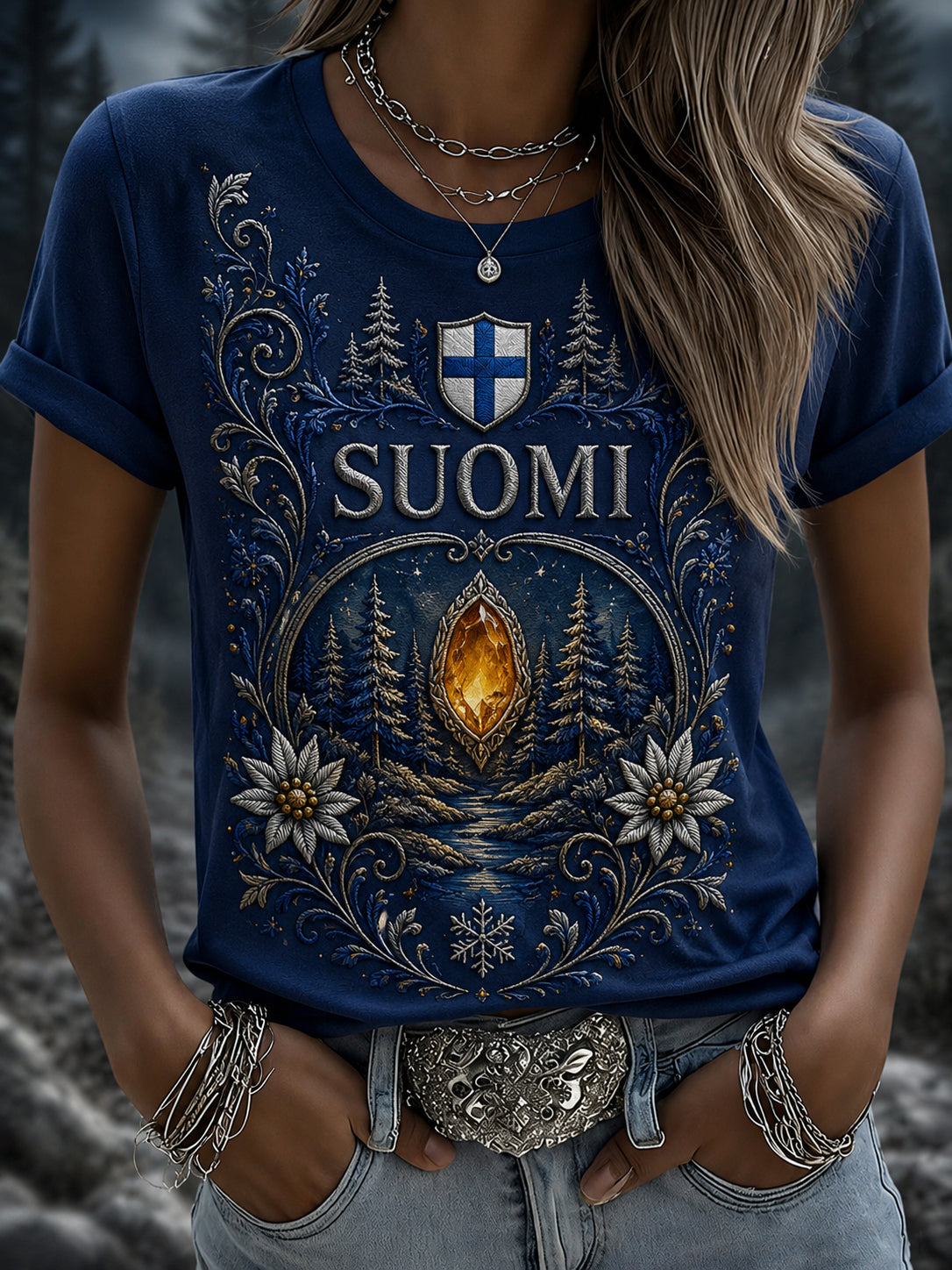 Dammönstrat T-shirt: Firar de finska veteranernas arv och anda