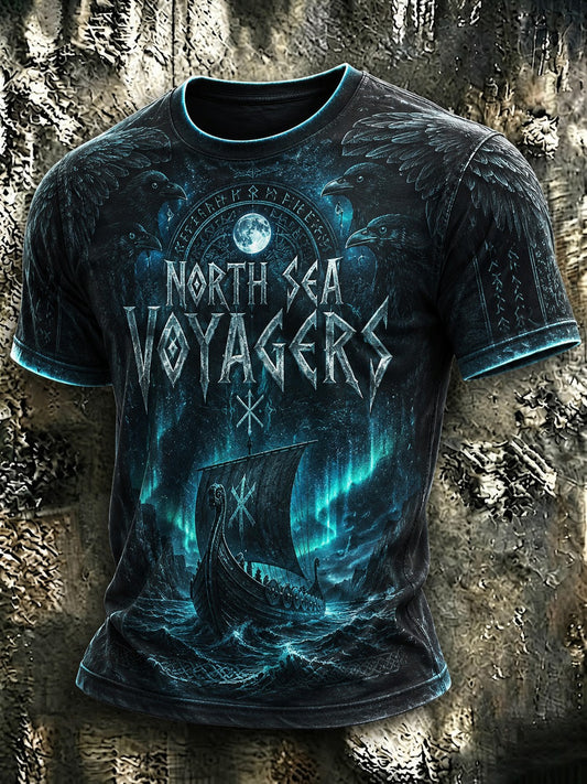 Herrtröja med tryckt mönster från North Sea Voyagers