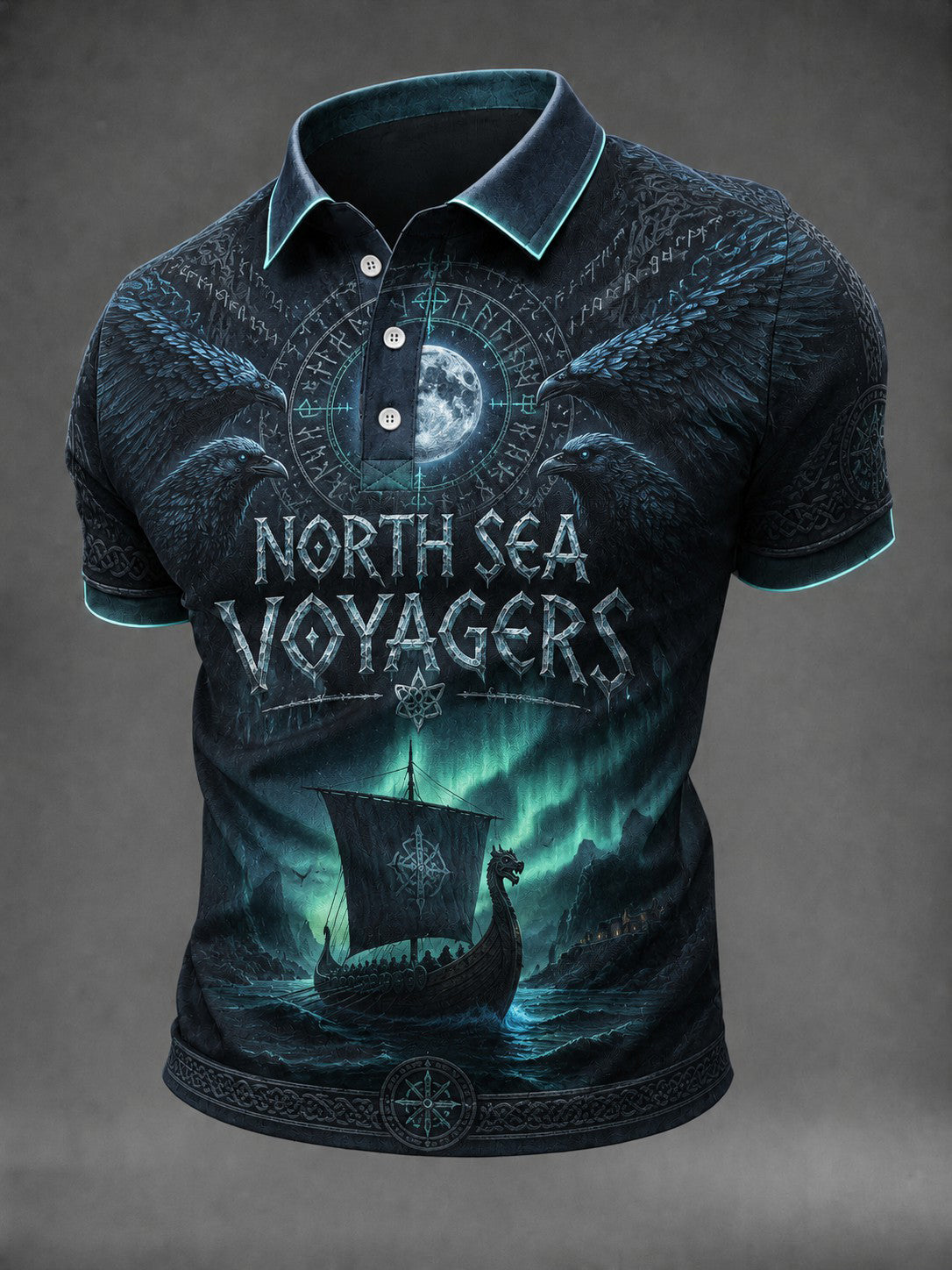 Herrskjorta med tryckt mönster från North Sea Voyagers