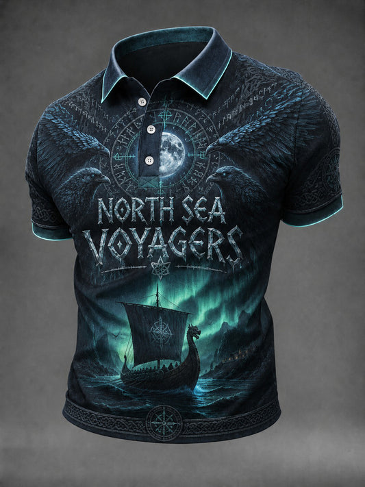 Herrskjorta med tryckt mönster från North Sea Voyagers