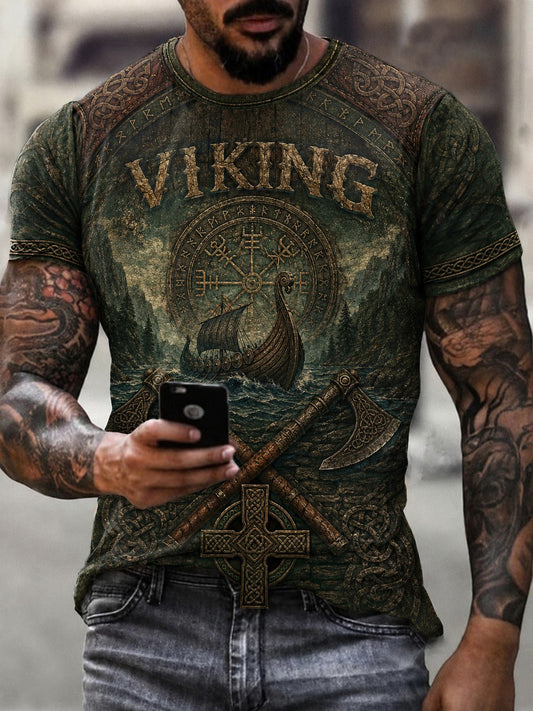 Herrlig vikingtröja med tryck