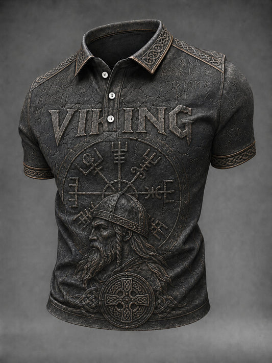 Mansvikingaskjorta med tryck