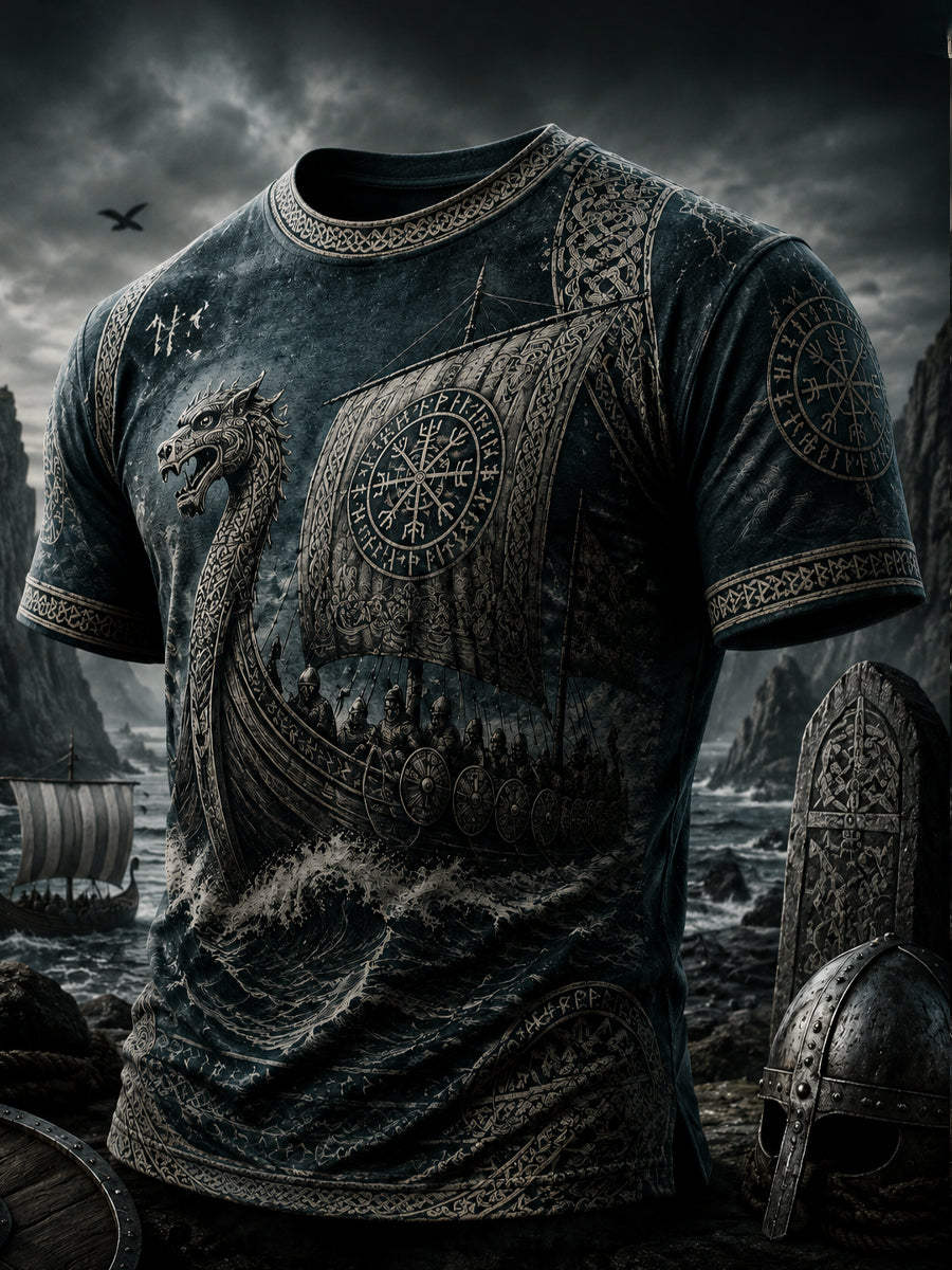 Herrlig vikingtröja med tryck
