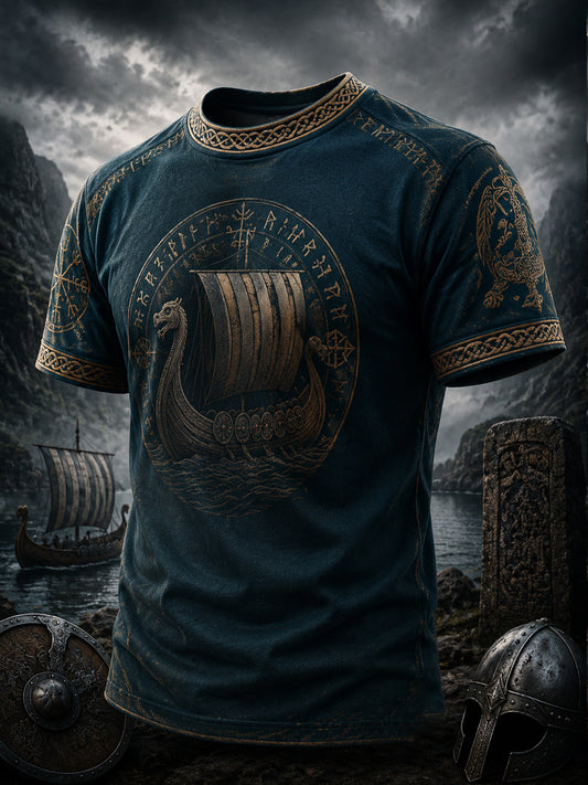 Herrlig vikingtröja med tryck