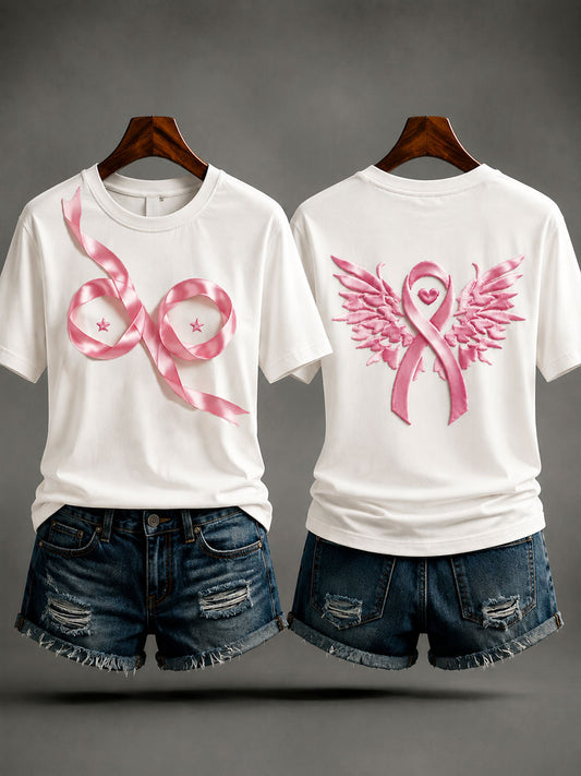 Kvinnors kreativa rosa band bröstcancer medvetenhet T-Shirt