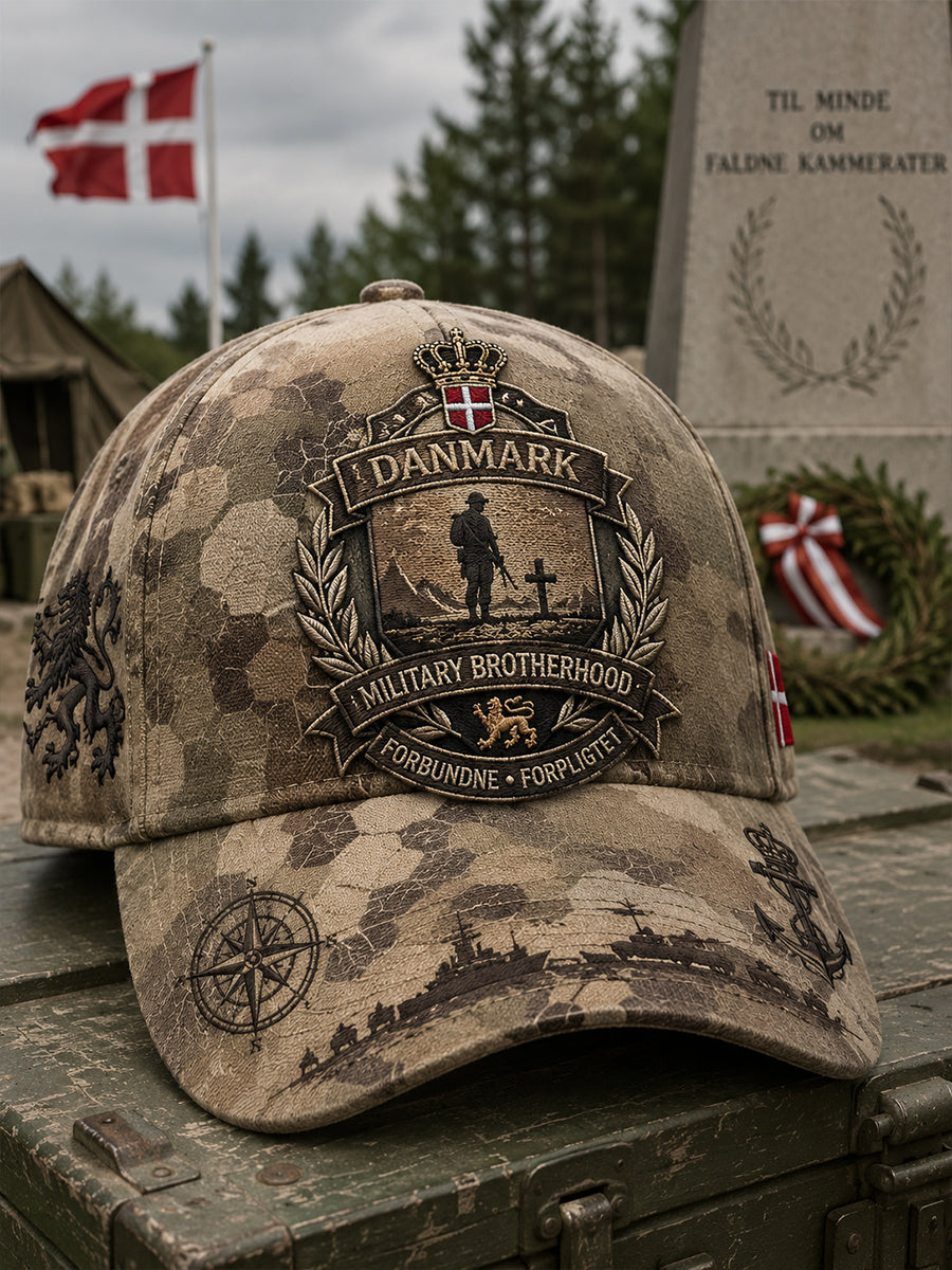 Mäns camouflage hatt med veteran minnesbild grafik