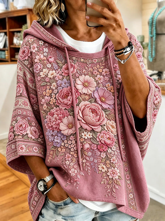 Kvinnors Bröstcancermedvetande Blommor Vanlig Tröja