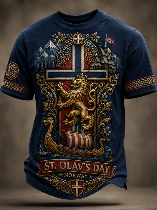 Mäns korta ärmar t-shirt