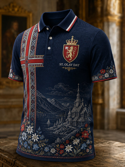 Mäns St. Olaf dag minneskonst Skriv ut Polo.