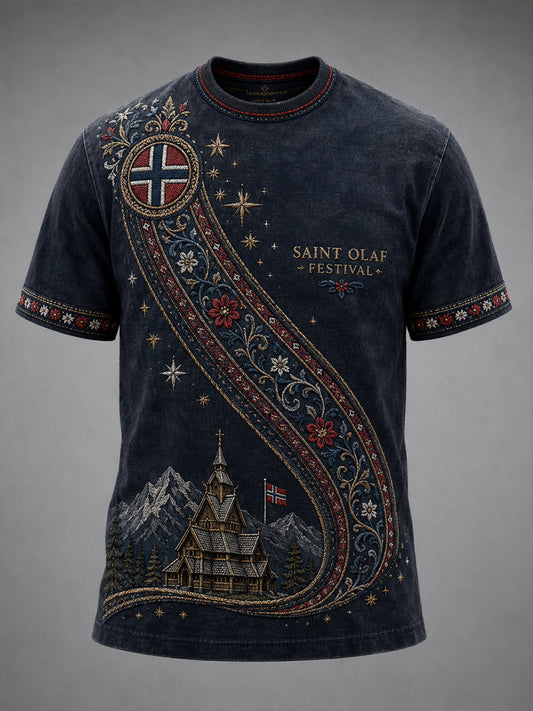 Mäns St. Olaf Day Festival Kulturella element Konst Skriv ut T-shirt