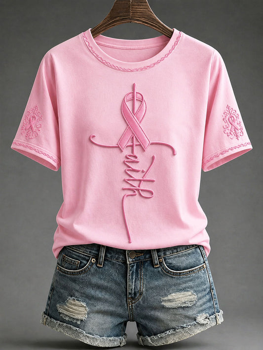 Kvinnors tro Bröstcancer förebyggande och medvetenhet Casual T-shirt