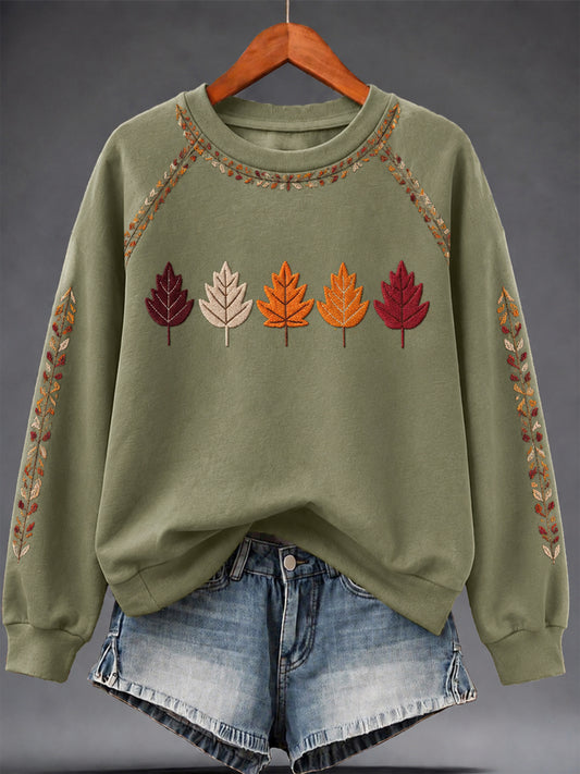 Kvinnors höstkonst Print Sweatshirt