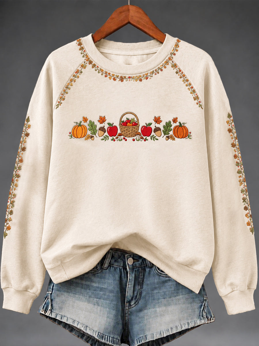 Kvinnors höstkonst Print Sweatshirt