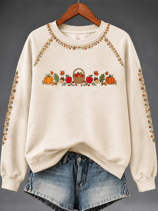 Kvinnors höstkonst Print Sweatshirt