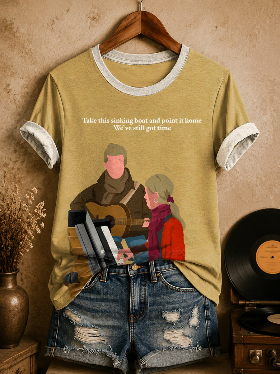 Dammens irländska folkmusikgatumusikert-shirt