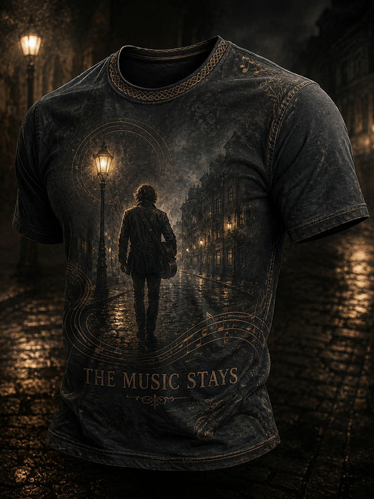 Mäns Glen minne tryckt T-shirt