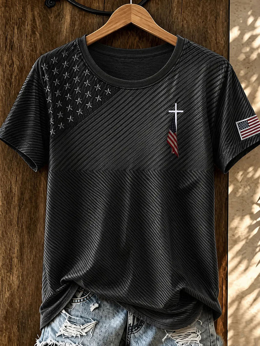Kvinnors Faith Flagg Short-ärmad T-shirt