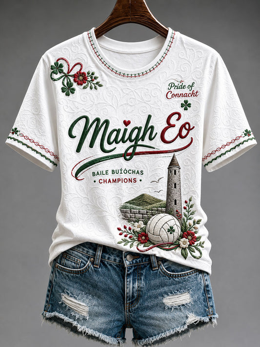 Kvinnlig Maigh Eo-t-shirt med korta ärmar