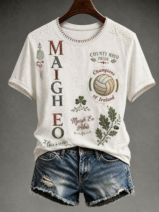 Kvinnlig Maigh Eo-t-shirt med korta ärmar
