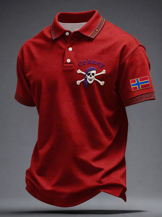 Mäns Skottland Orkney Island Konst tryckta Casual Tops