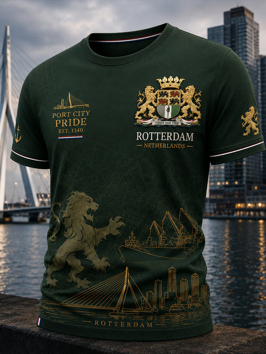 Mäns kortärm T-shirt med urban minne grafik