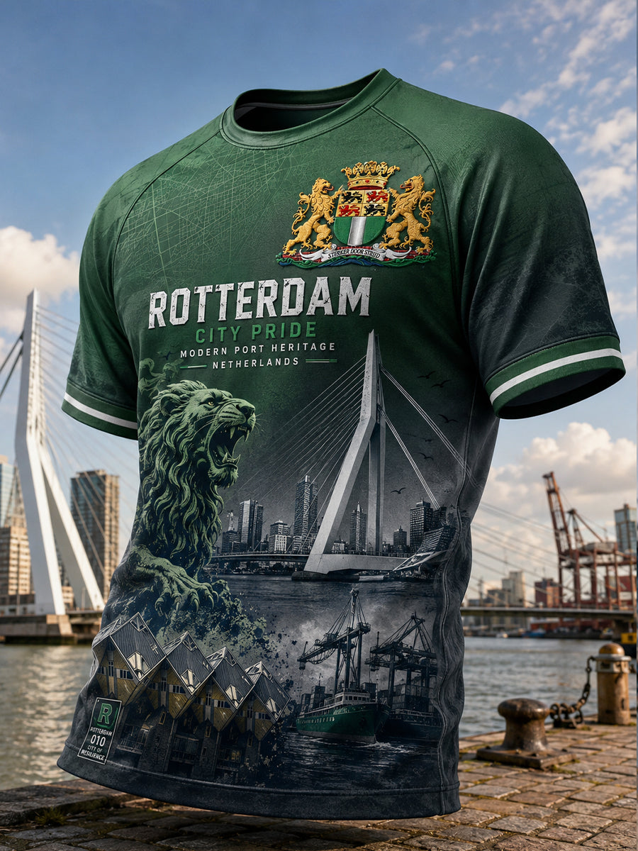 Mäns kortärm Raglan T-shirt med urban minne grafik