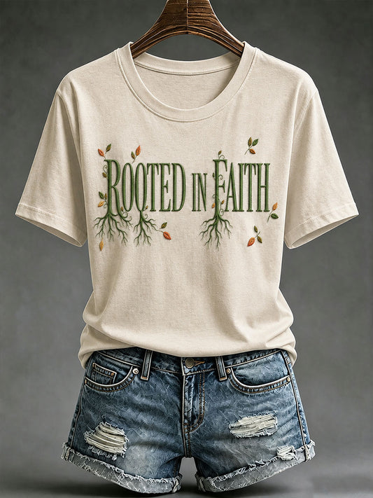 Kvinnors rotade i Faith kortärmad T-shirt