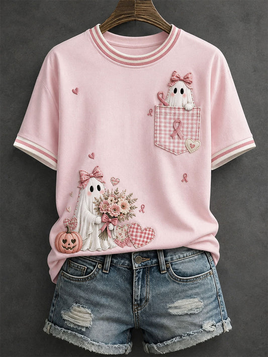 Damsvart Halloween-t-shirt