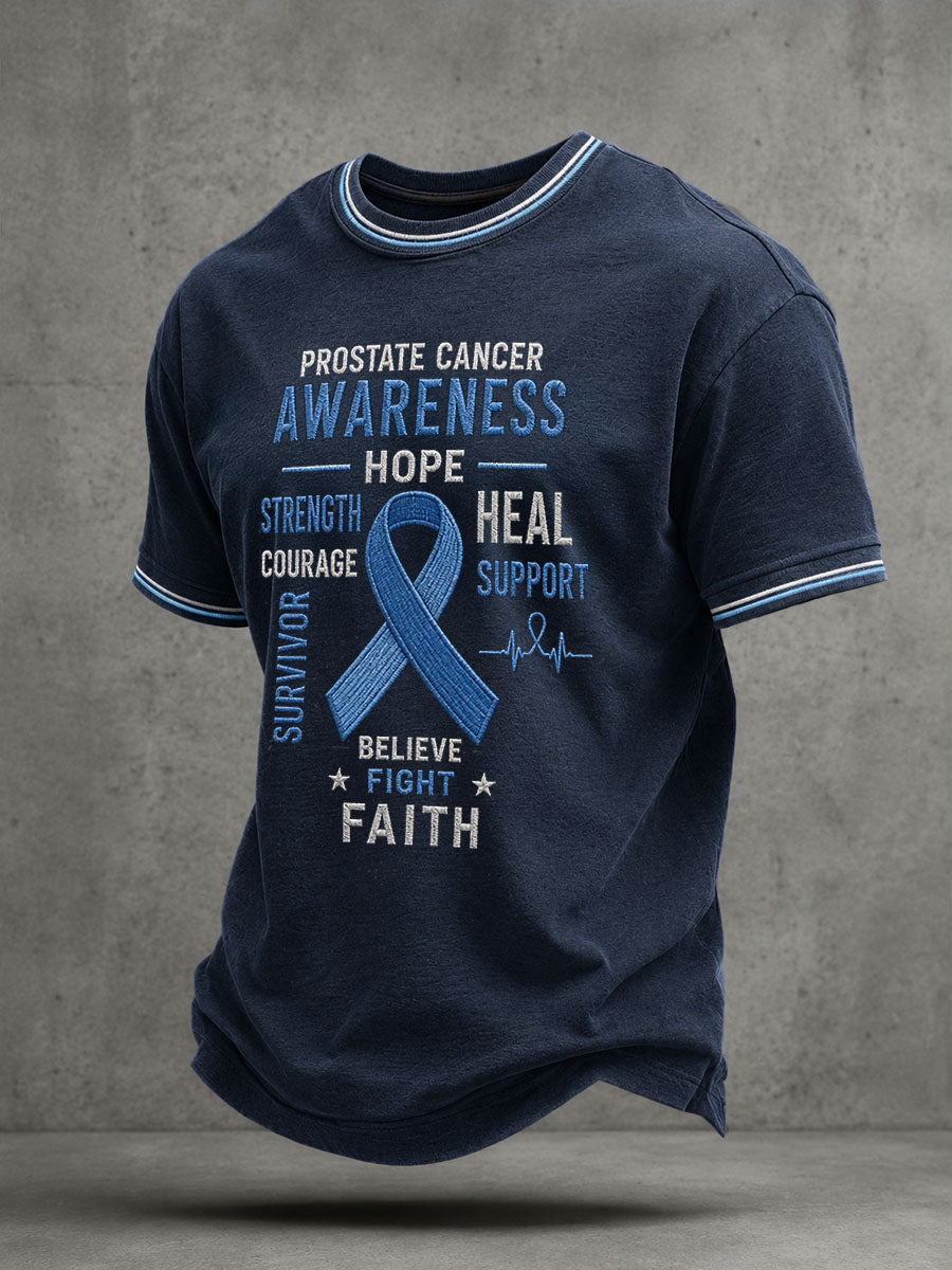 T-shirt för upplysning om prostatacancer hos män