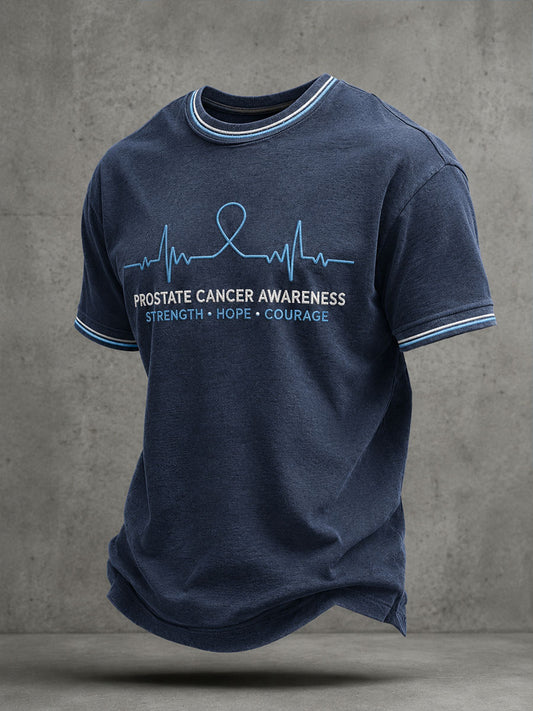 T-shirt för upplysning om prostatacancer hos män