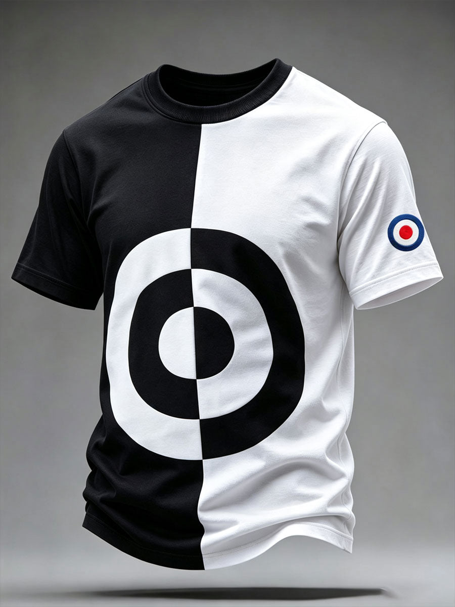 Herr T-shirt med brittisk musikälskare och mods-kulturtryck