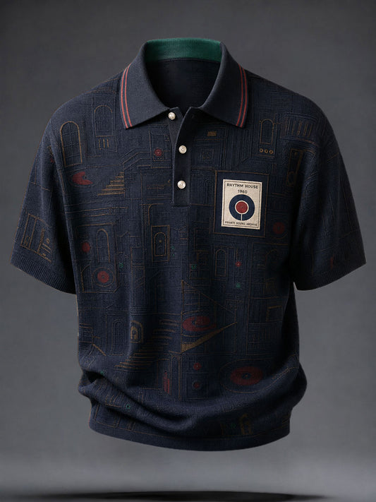 Mäns brittiska musik älskare Mods Kultur Tryckta Casual Tops