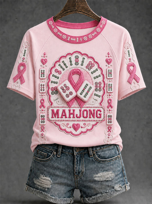 Kvinnor rund hals kort ärm T-shirt