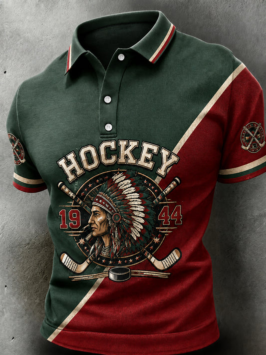 Retro Göteborgshockeyfan avslappnad pikétröja