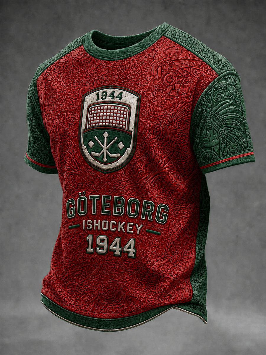 Klassisk Göteborgshockey-tryckt casual t-shirt för entusiaster