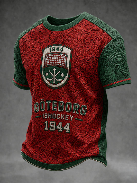 Klassisk Göteborgshockey-tryckt casual t-shirt för entusiaster