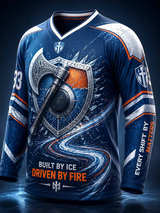 Herrtröja i finsk ishockey med Tappara-mönster och tryck