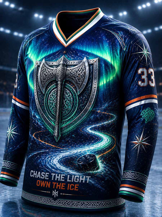Herrtröja i finsk ishockey med Tappara-mönster och tryck