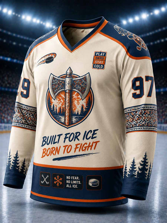 Herrtröja i finsk ishockey med Tappara-mönster och tryck