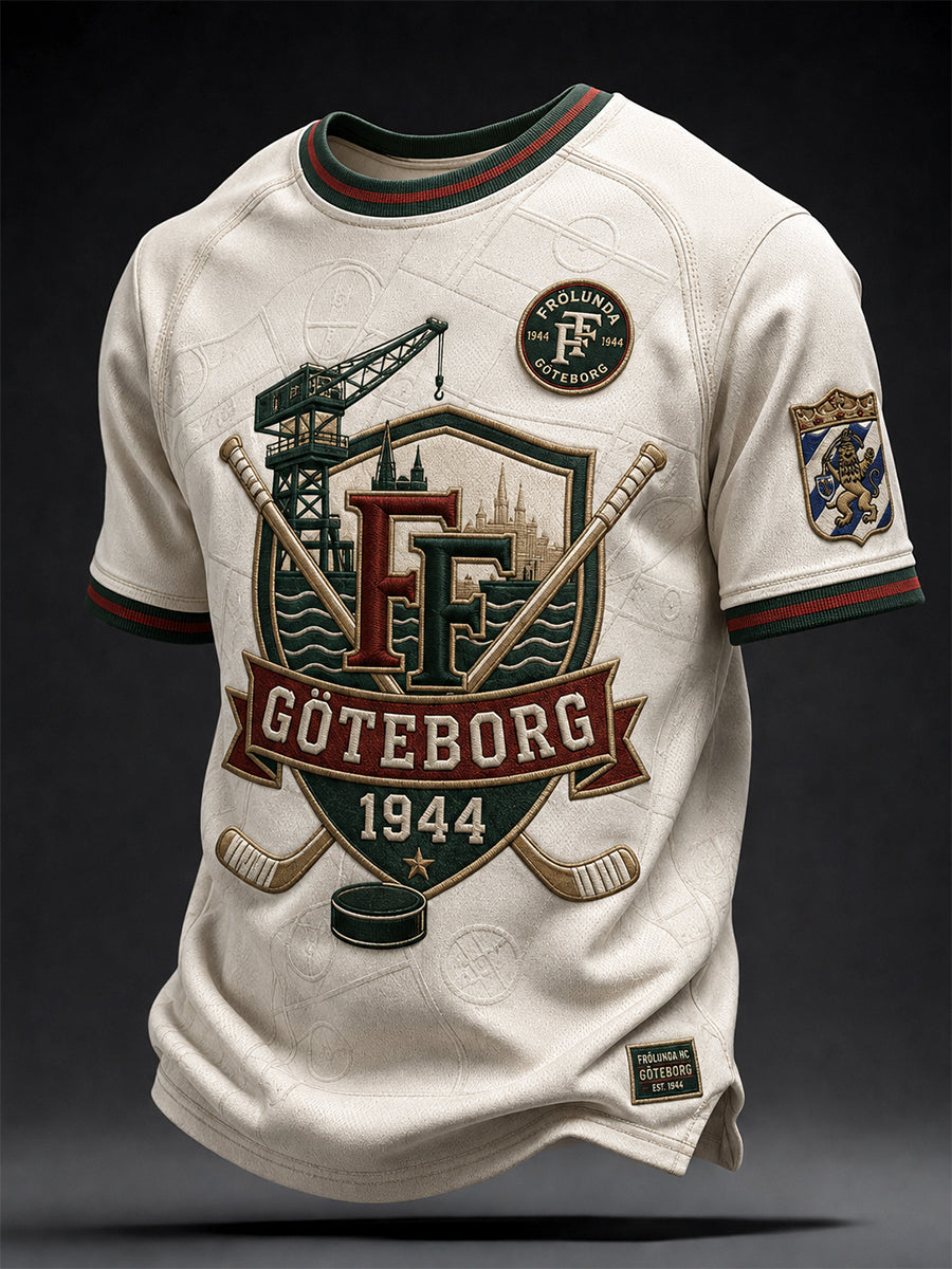 Damer 1944 Göteborg Hockeyarv Våffelmönstrad T-shirt med korta ärmarna
