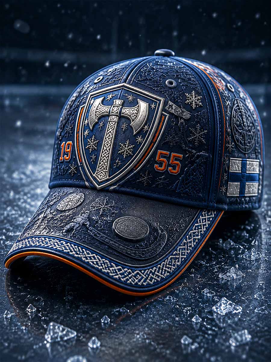 Unisex Ishockey minnesmönster Print Hatt
