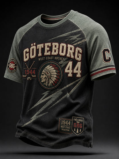 Damer 1944 Göteborg Hockeyarv Våffelmönstrad T-shirt med korta ärmarna