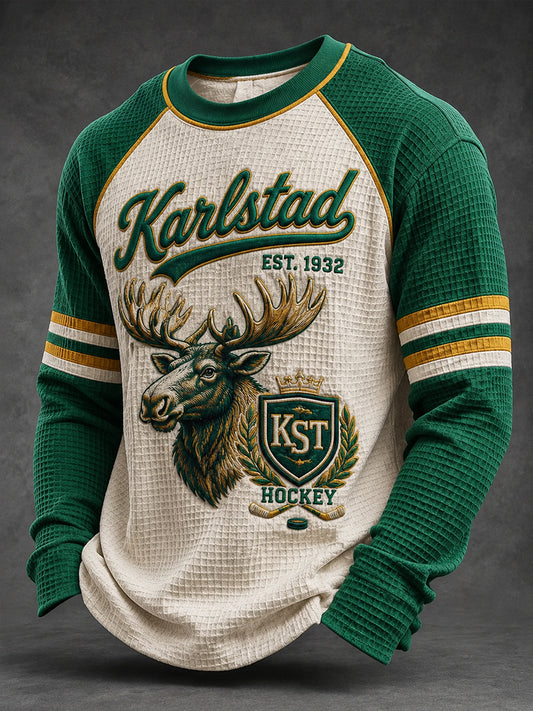 Gröna Iskrigare Karlstad Hockey Våffelmönstrad T-shirt