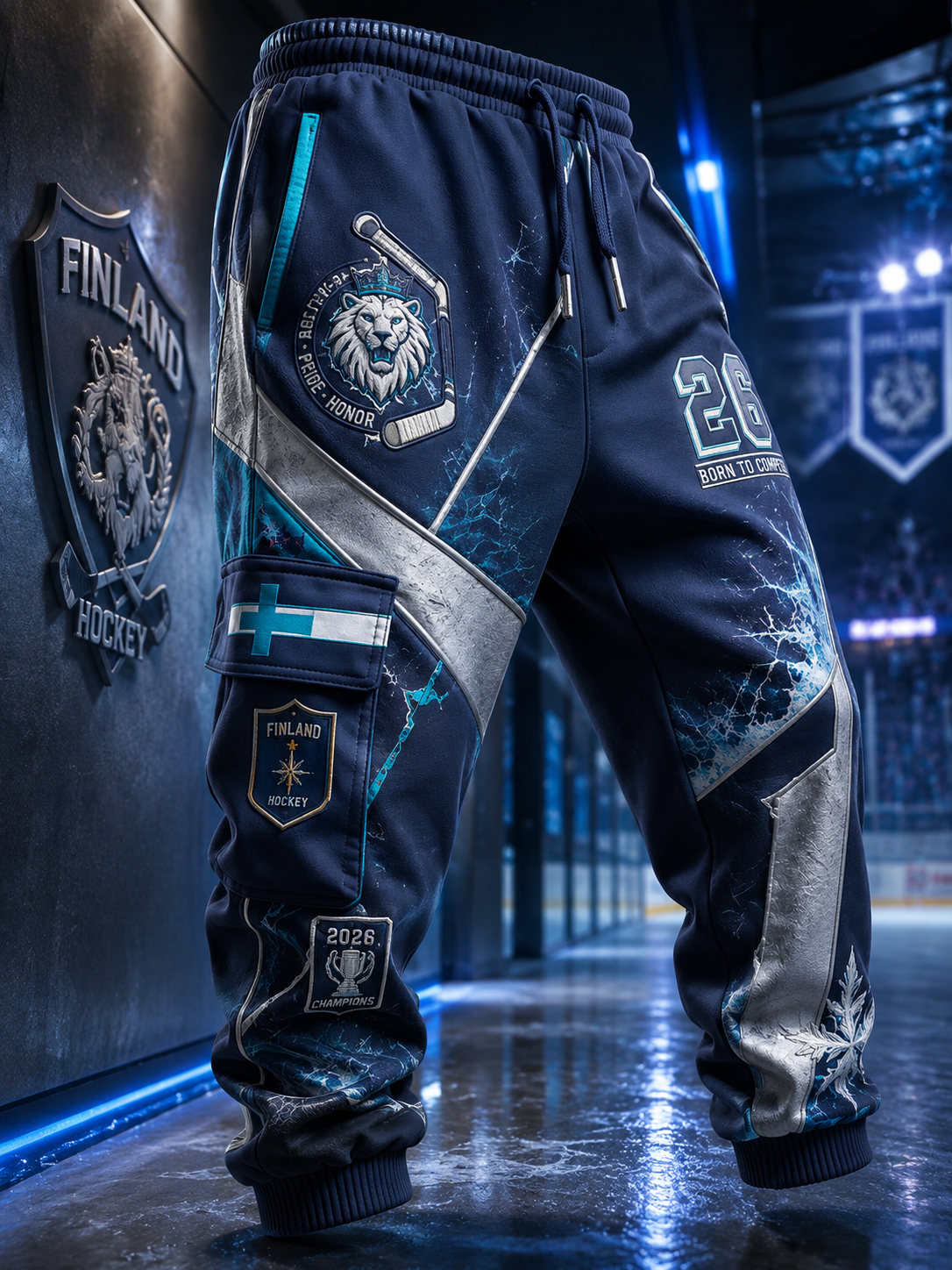 Herrliga finska ishockey-träningsbyxor i casual-stil