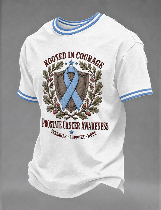 Mäns prostatacancer medvetenhet tryckt Casual T-shirt