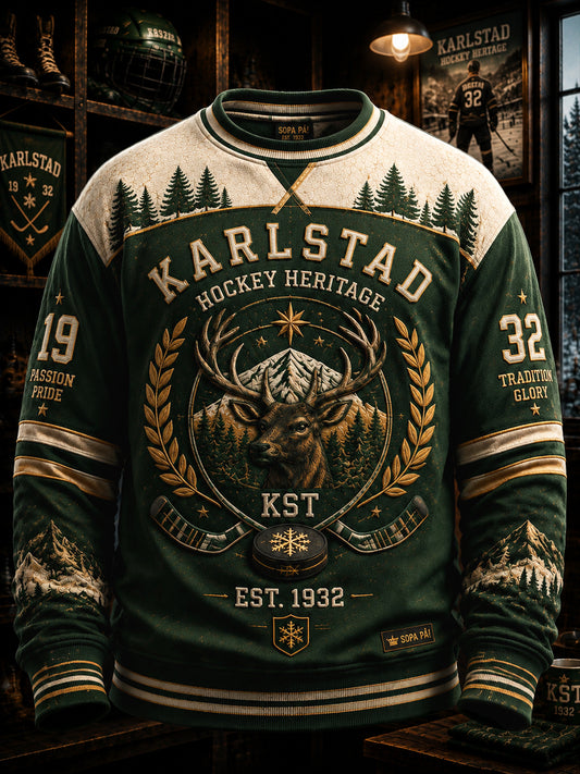 1932 Green & White Hockey Club Sweatshirt