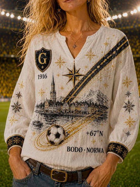Kvinnors fotboll minnesmönster Skriv ut T-shirt