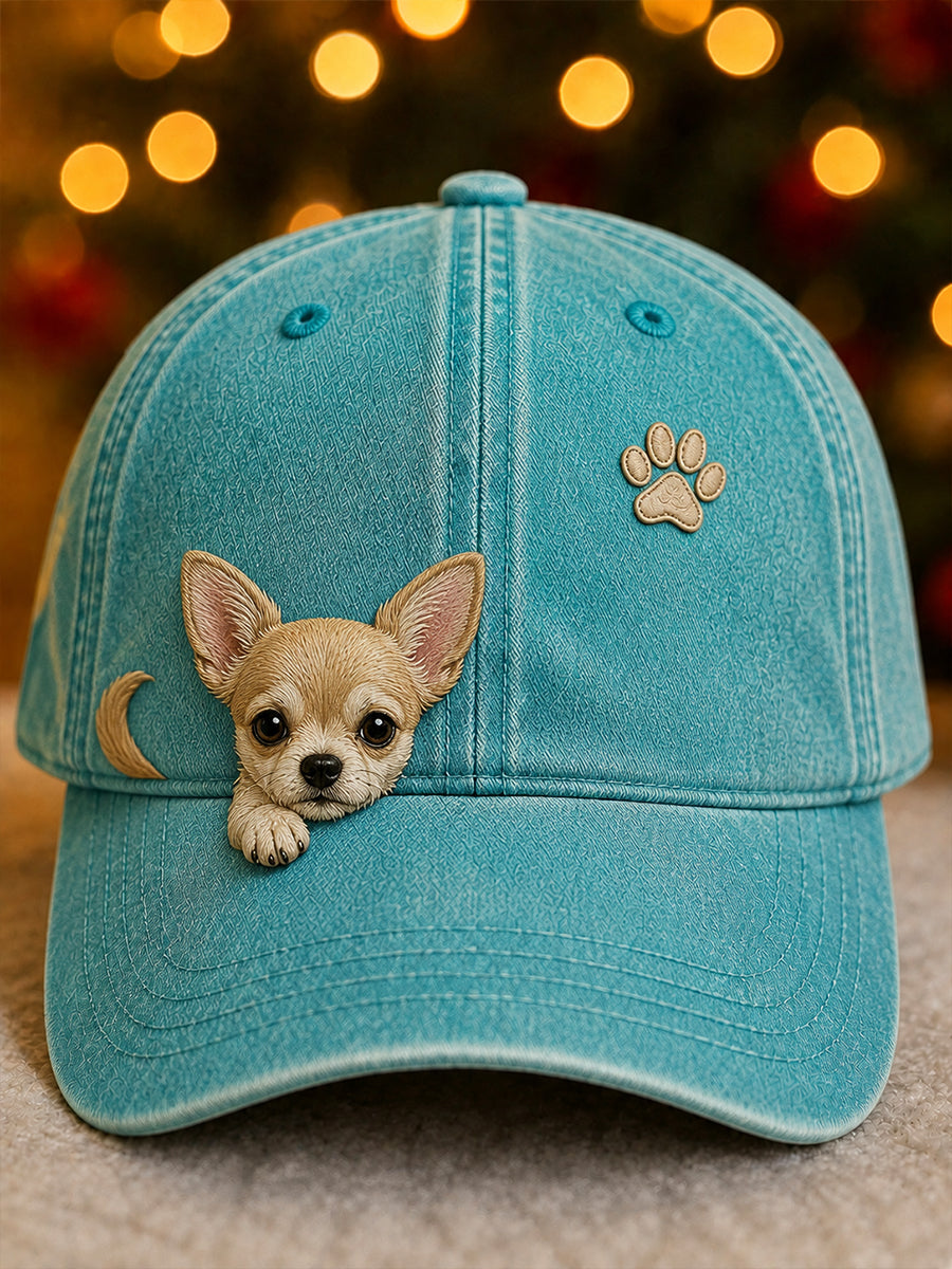 Unisex retro hatt med djurkonsttryck, avslappnad stil