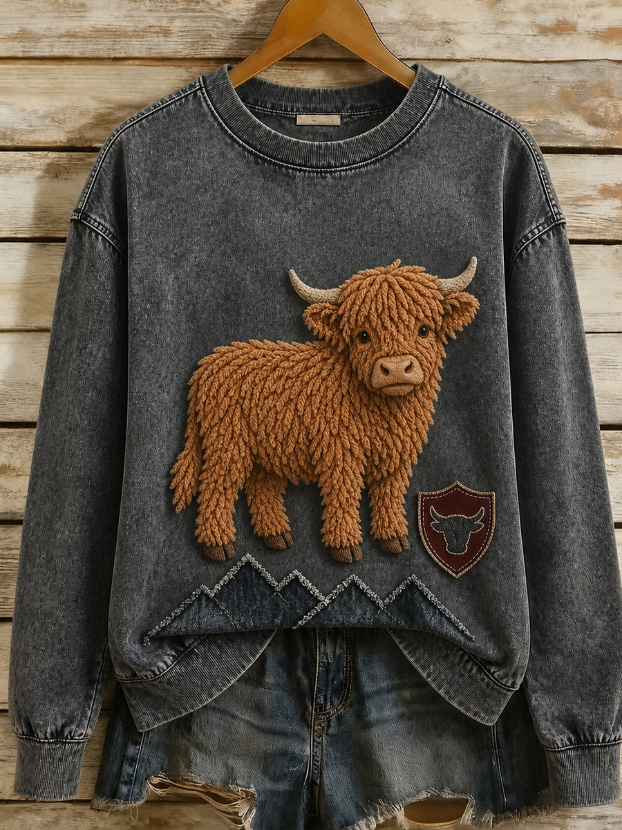 Retro Animal Print Casual och bekväm Sweatshirt