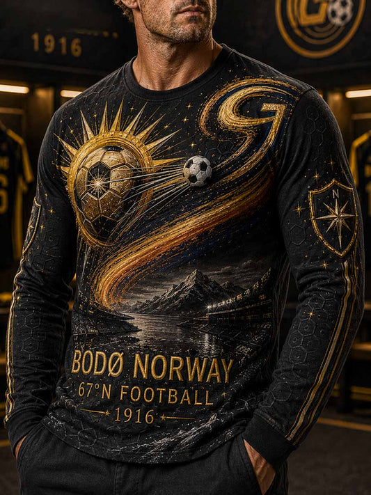 Herrtröja med fotbollsmönster från Bodø